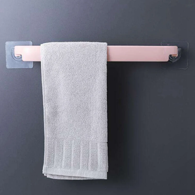 High Quality Cheap Self-adhesive Rack Holder Plastic Bathroom Corner Towel Hanger Plastic Wall Mounted Bathroom Towel Bar Shelf