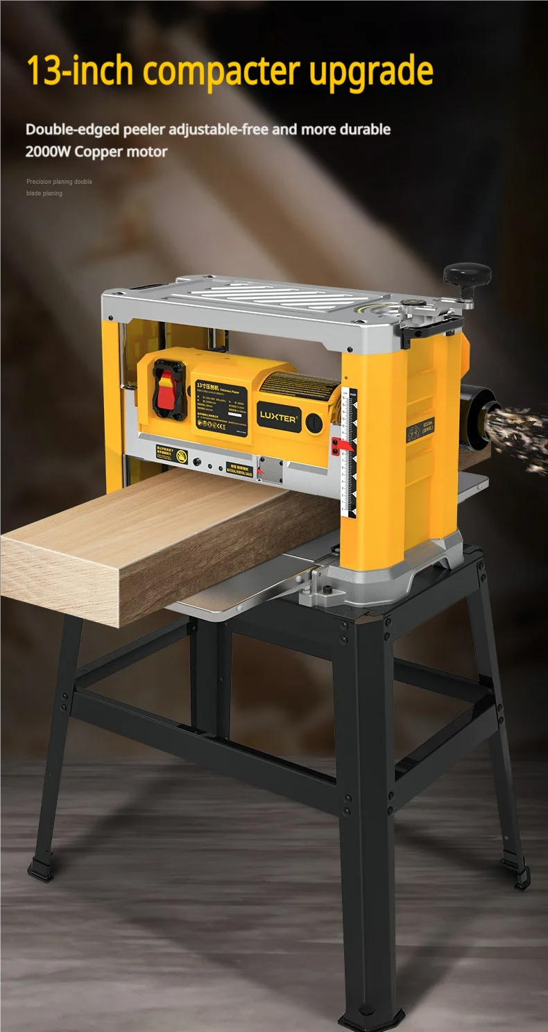 Upgraded desktop planer multifunctional automatic wood planing 13 inch woodworking planer portable electric planer