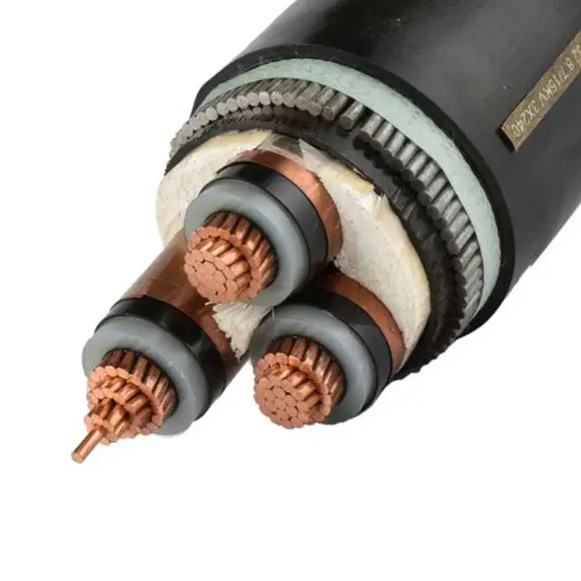 Медный проводник 11KV 3 ядром подземный 120 мм 150mm2 185 240 кабель с изоляцией из сшитого полиэтилена бронированный