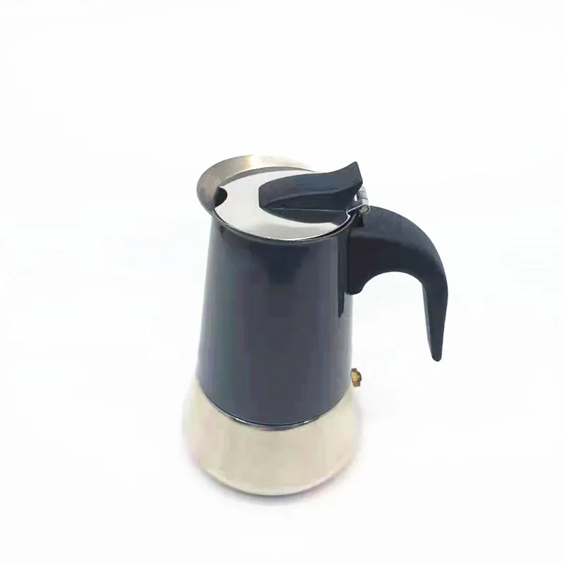 Hihg Quality Eco-friendly Custom Wooden Grain Stovetop Maker Cooker Espresso Moka Pot Coffee Maker