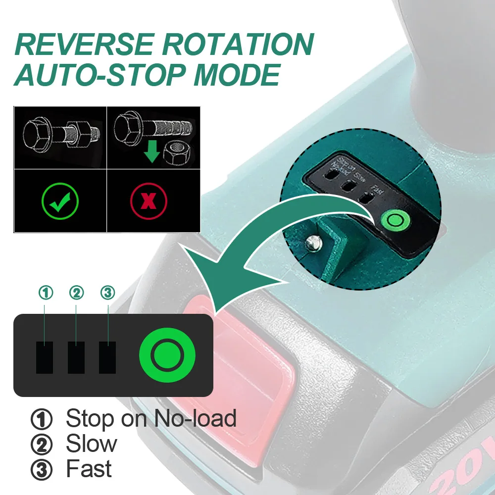  20V Cordless Electric Screwdriver Brushless with two