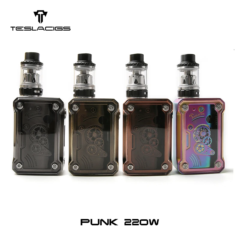 Полный комплект электронной сигареты Tesla PUNK 220W боксмод в стиле
