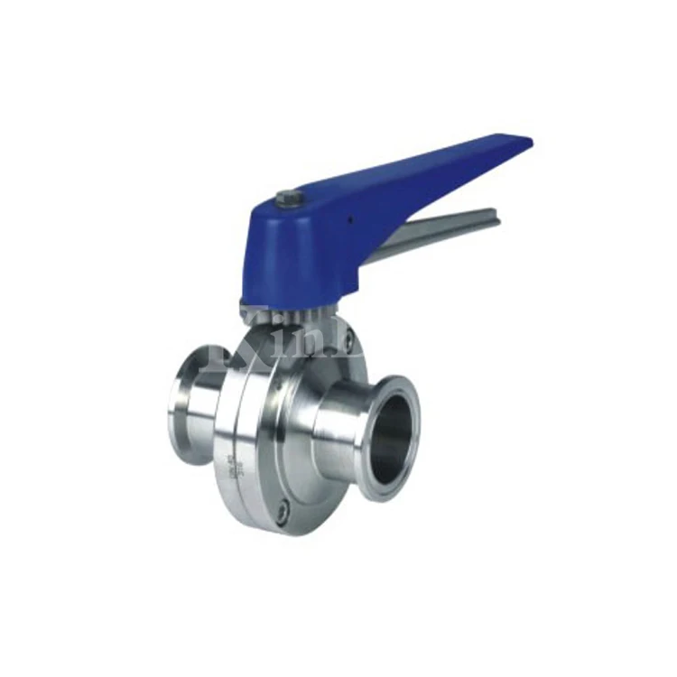 Sanitary tri clamp butterfly valve with trigger handle 1 inch 1.5 inch 2 inch