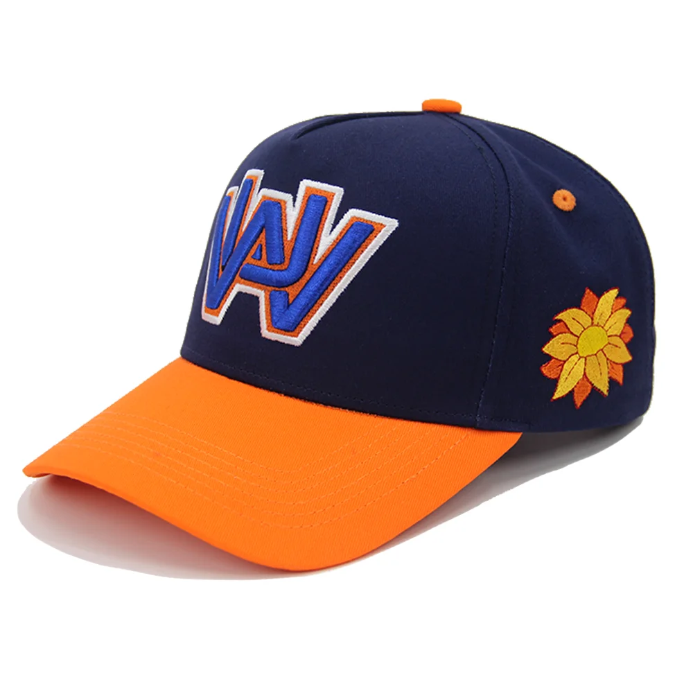 Custom Designer High Quality 5 Panel Curved Brim baseball cap Gorras embroidery sports hat Baseball cap