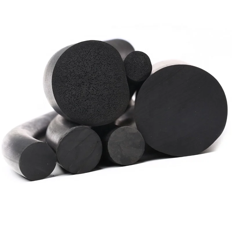 Elastic EPDM rubber O ring Sponge  cord round foam rubber bar