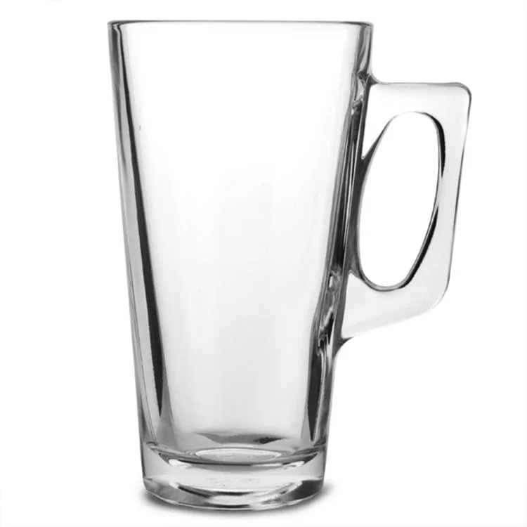 LYJ042 tall Alibaba supplier high white glass material 380ml german beer stein with beer mug