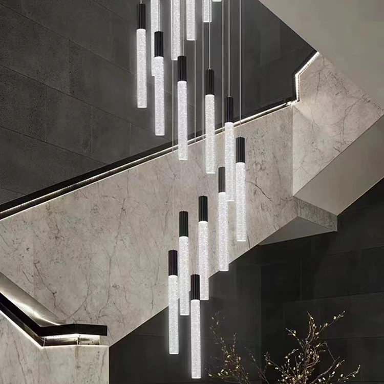 16 lights 18 lights big Glass Chandelier  New Style Fashion dimmable remote control function for staircase