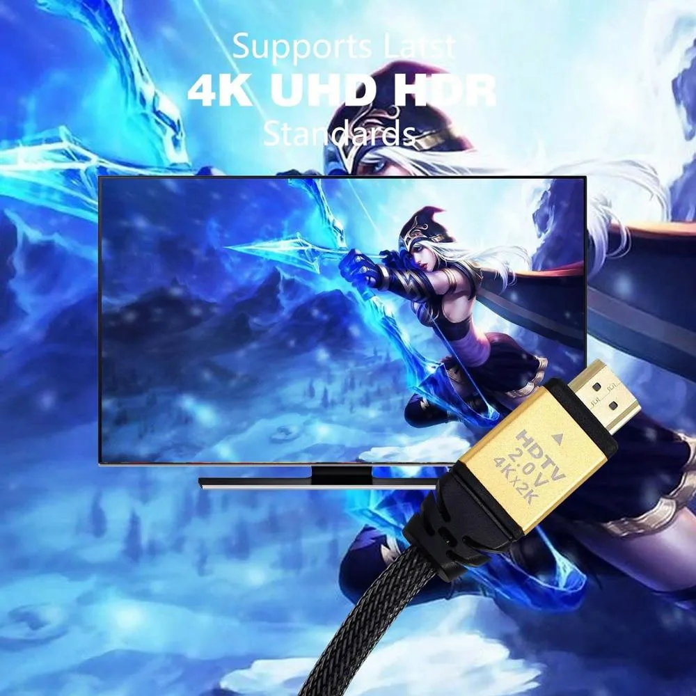 Vnew top seller 1080P/2160P HDMI 2.0 High Speed 4K 3D nylon braid hdmi cable extension cable for Laptop/HDTV