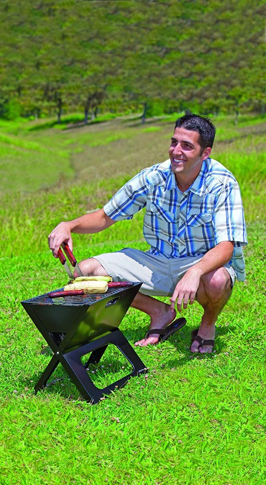 Folding Camping Barbecue Grill X Foldable Bbq Portable Charcoal Grills