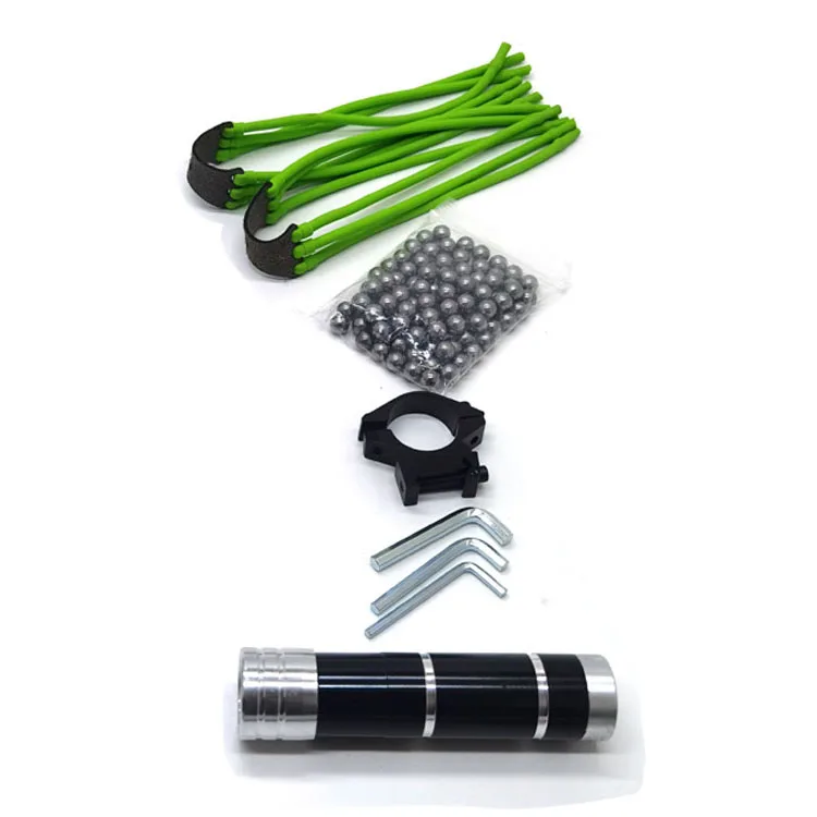 New outdoor stainless steel red laser 6-strand rubber band wrist support hunting shooting slingshot