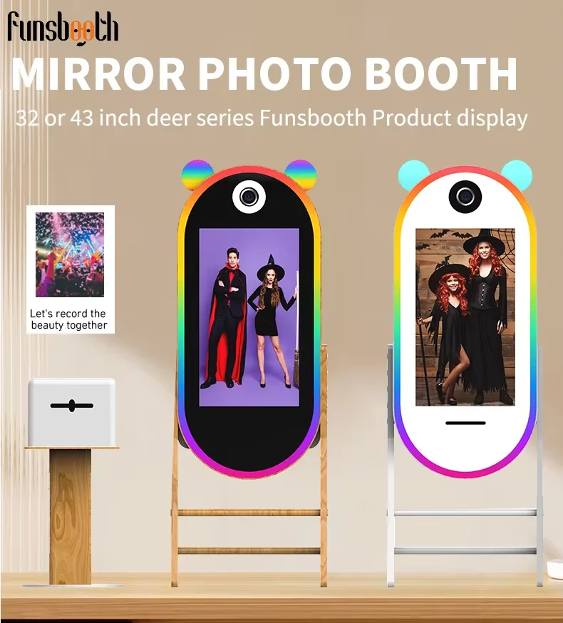High Quality Full Color Cheap Touch Screen Photo Booth Kiosk Portable Digital Mirror Photobooth
