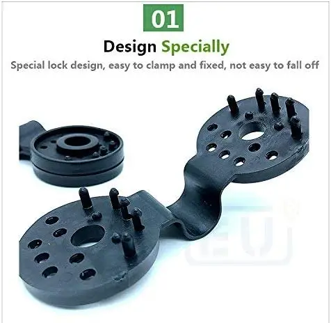 Agricultural Greenhouse Black Plastic Round Attachment  Anti Bird Netting Fabric Accessoriesplastic Clip for Shade Net