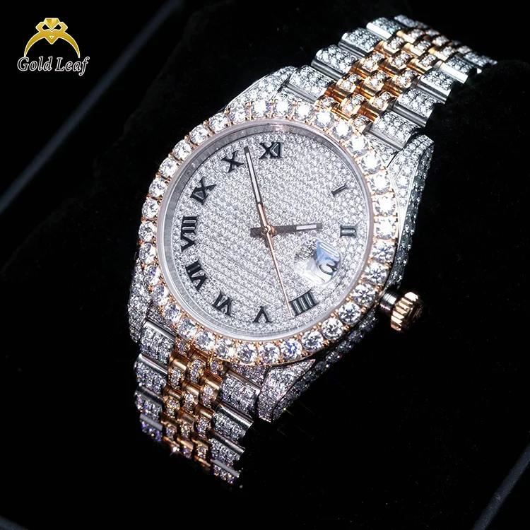 Goldleaf Jewelry Custom modified mechanical watch moissanite CNC processing