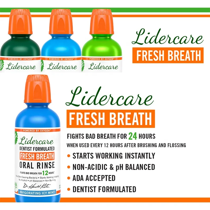 Mouthwash Manufacturer Wholesale No Alcohol Fresh Breath Non Burning Oral Rinse Mouthwash