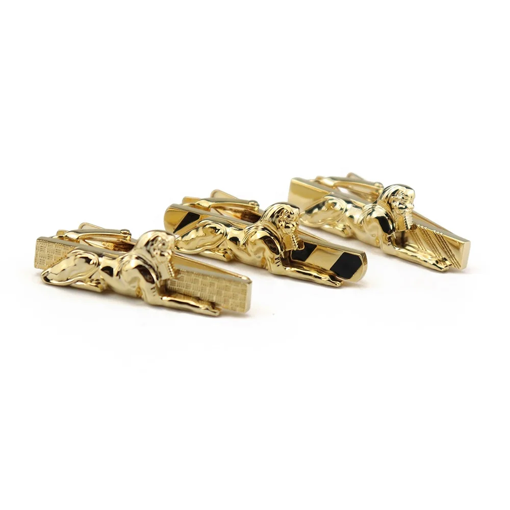 2021 Factory High End Custom Alpha Sphinx Gold Tie Clip Copper Men Custom Tie Bar