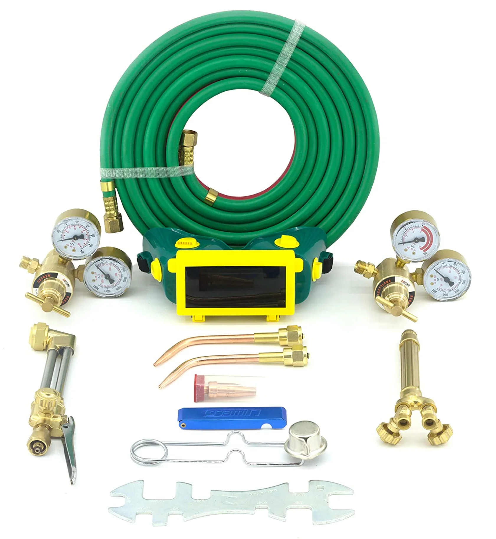 2022 Uweld New Portable Gas Cutting Set with Wheel Oxygen Acetylene Weld Torch Tank Kit
