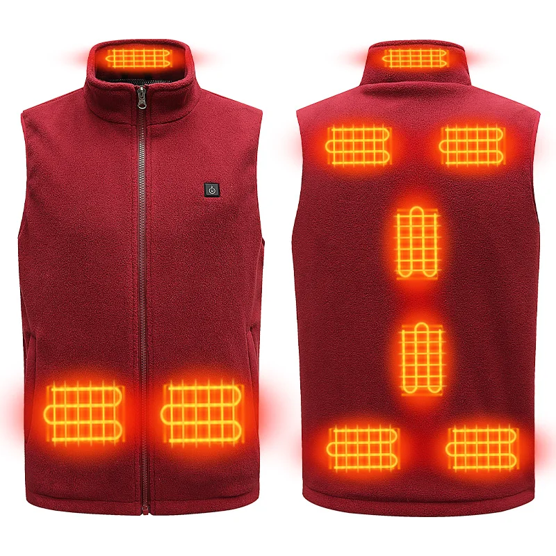Composite heating wire heating wool vest battery charging USB electric heating hunting vest for men and women