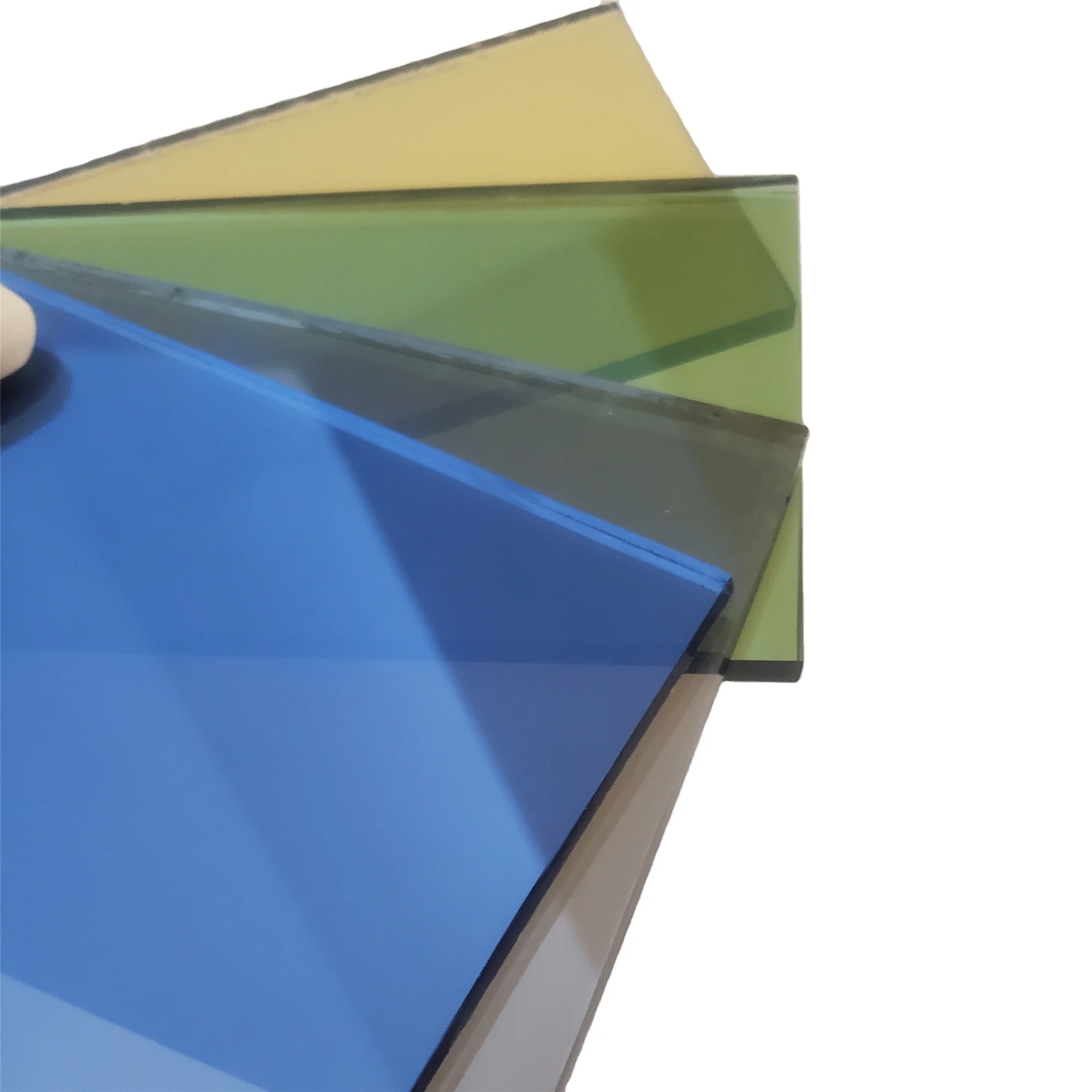 black dark gray brown tinted tempered reflective glass