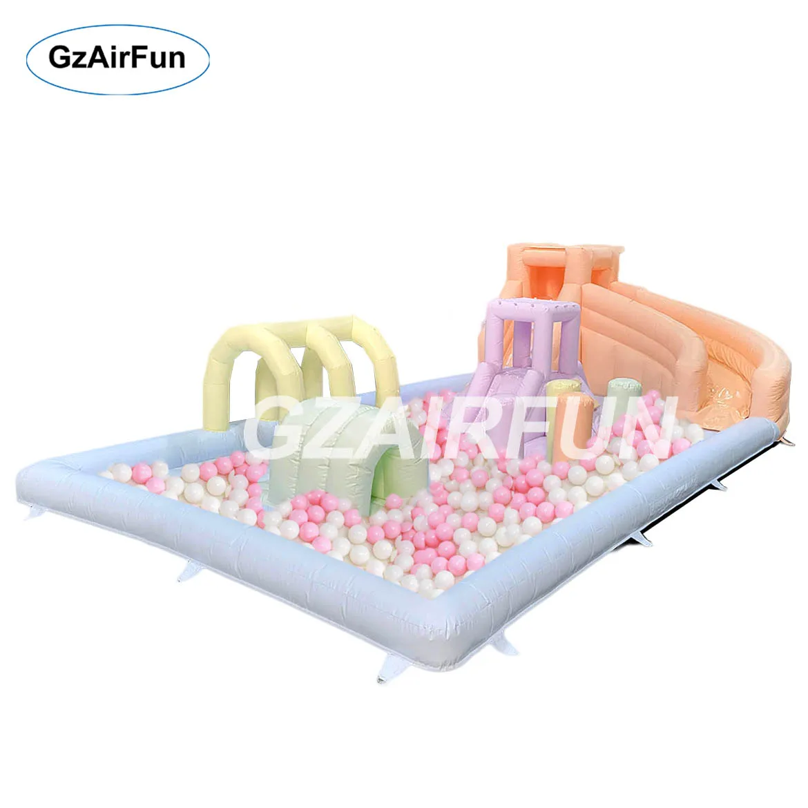 New fashion water park inflatable obstacle course playground inflatable soft play splash pad