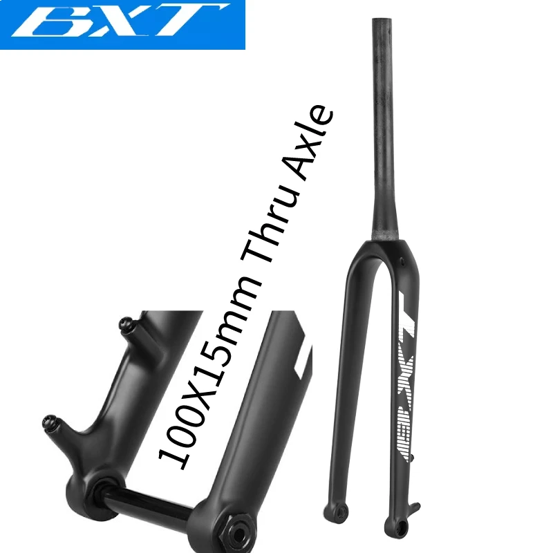 Carbon Gravel Fork 700C Post Mount Disc Brake Max 40C Tire Thru Axle 15MM Axle Mountain Bicycle Carbon Road Bike Forks 700C