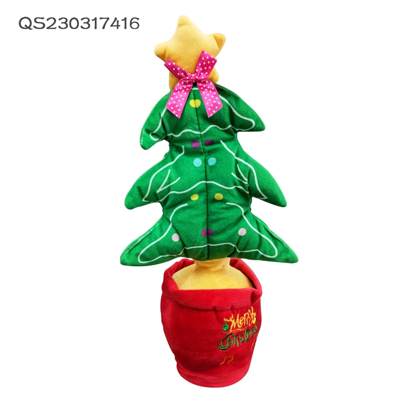 QS Shantou China Kids Electric Sway Dance Animal Toys Educational Christmas Talking Soft Plush Cartoon Toys With Music Light