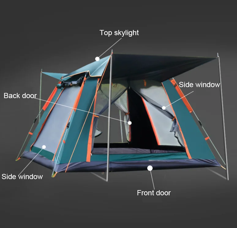 Hot Selling Outdoor Large Beach Camping Pop Up Easy Oxford Cloth Tent Multi Person Rainproof And Waterproof