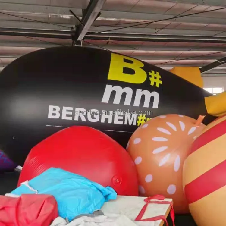 Custom made inflatable pvc airship/helium blimp outdoor/zeppelin /inflatable blimp for sale