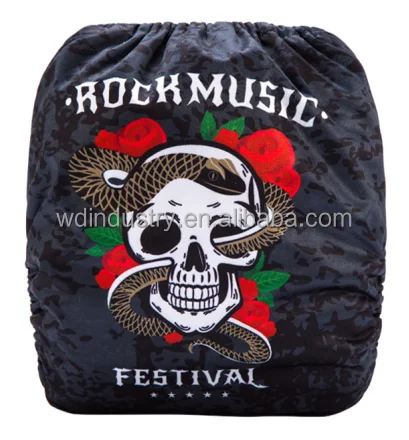 
Eco-skin Friendly Washable cloth diapers baby without insert pad Digital Cartoon Printing reusable diapers 