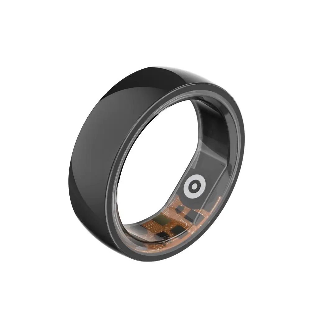 2024 trending android ios custom stainless steel bluetooth heart health smart rings fitness tracker for men women temperature
