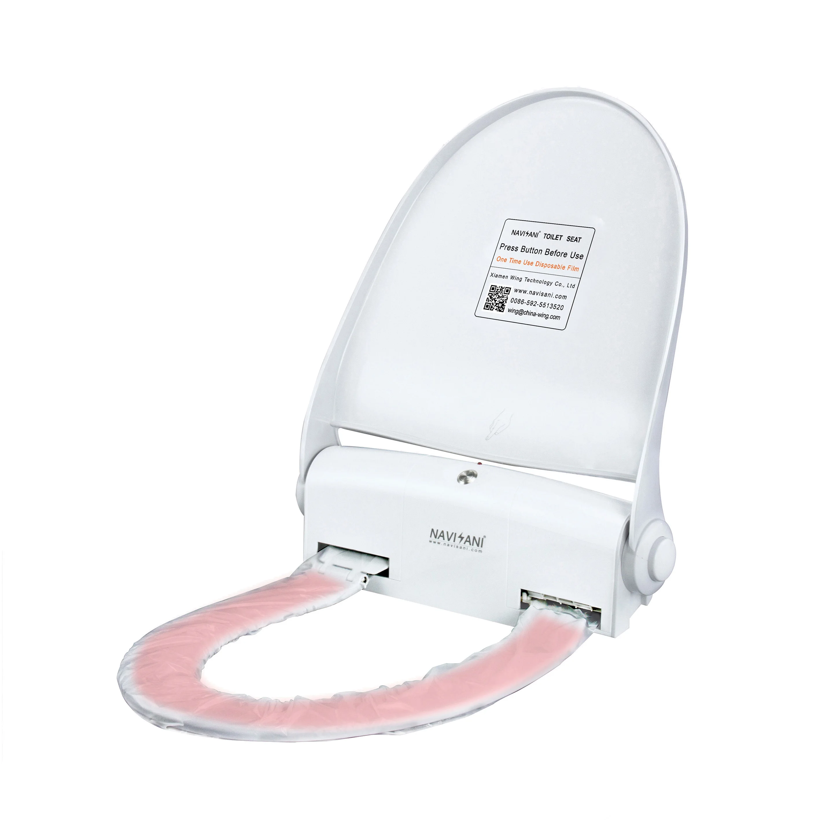Hygienic smart heated toilet seat cover for public restrooms cleaning sanitation in casino dentist office school exhibition hall