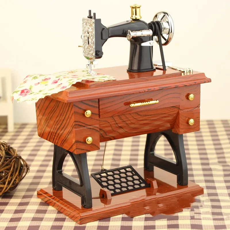 AL Dancing piano sewing machine typewriter music box birthday gifts romantic gifts home decoration ornaments music box