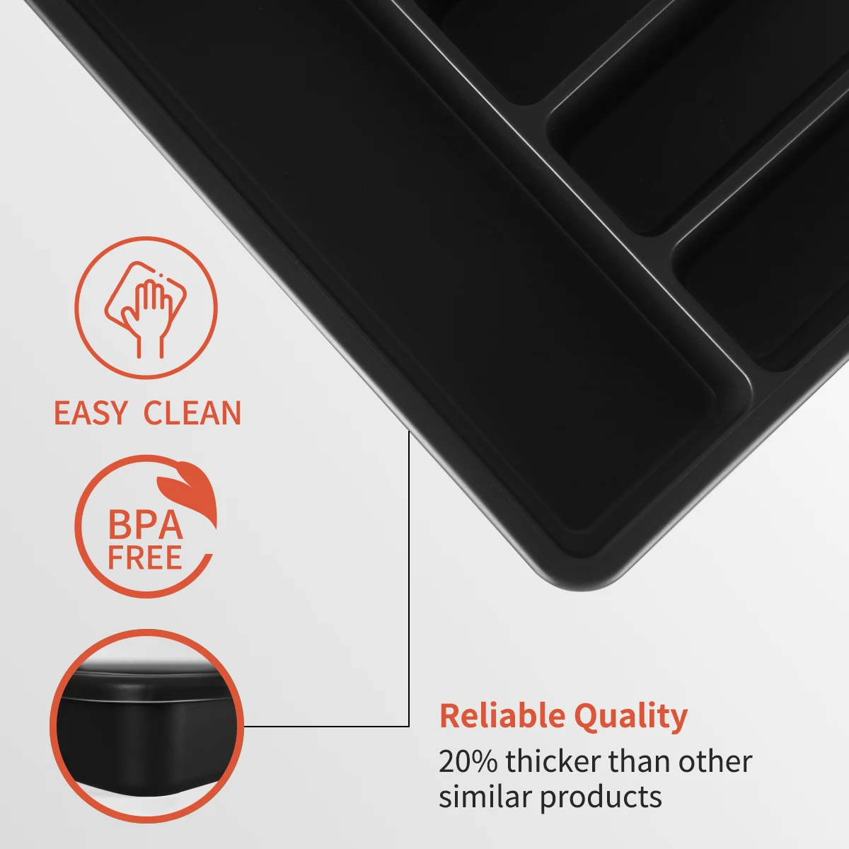 Flatware Tray Holder Kitchen Utensil Tool Drawer Dividers PP Plastic Expandable Drawer Organizer Kitchen Cutlery Organizer