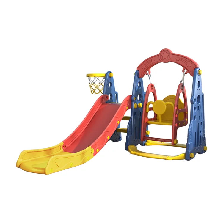 
Safe Stable High Quality Kids Slides Indoor Playground Plastic Swing And Slide Set 