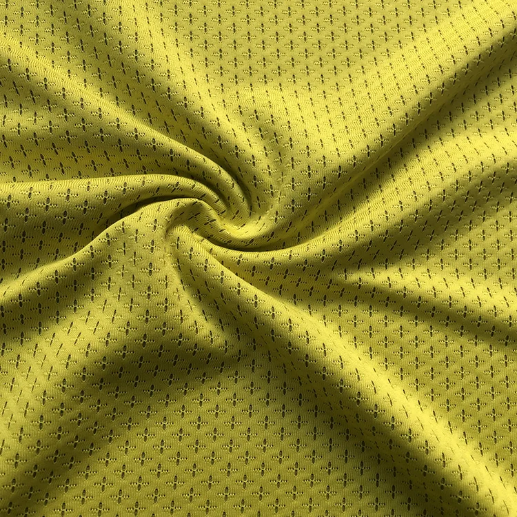 jacquard mesh texture knitted cooling mesh quick dry polyester stretch sport  fabric