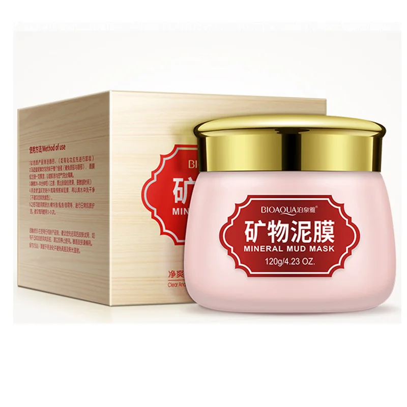 Poquan Ya маска для контроля жирности Очищающая от акне укрепляющая черных точек и бобов мунга грязевая из морских водорослей пленка