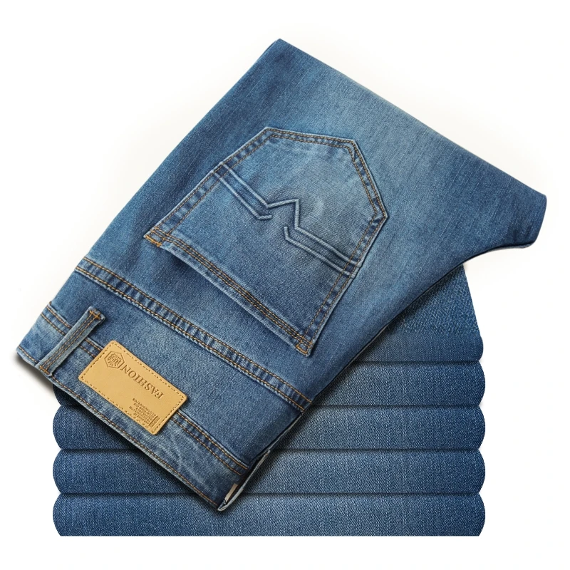 Mens Skinny Slim Fit Workout Denim Trousers Stretch Straight Leg Fashion Jeans