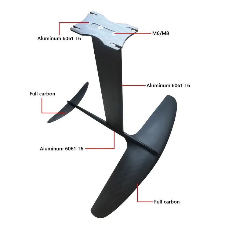 Water surfing sports with an area of 1383 square centimeters of carbon fiber F16 aluminum body, fast  intermediate players