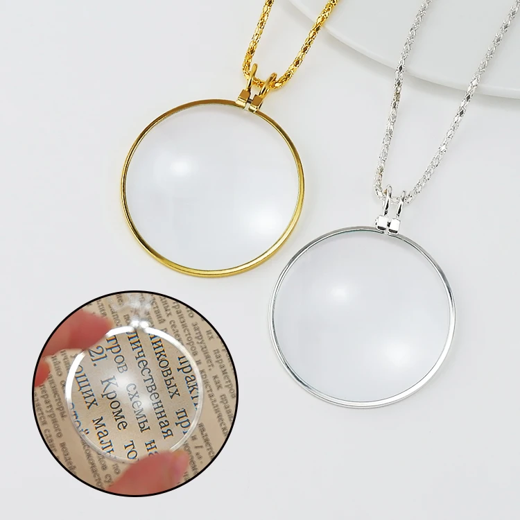 Новое поступление позолоченное 18K золотое увеличительное стекло кулон дизайнерское ожерелье женские модные ювелирные изделия