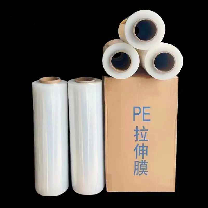 plastik film stretch wrapping roll adhesive tape shrink wrap film virgin roll 50cm