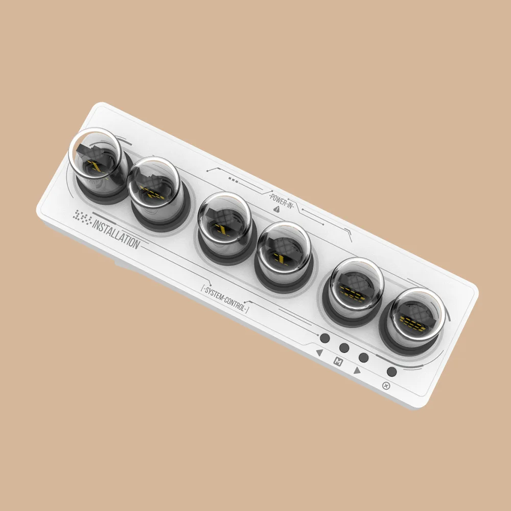 Mini Marvel Tubes IPS  Color Screen Nixie Tube Digital Clock Alarm Clock LED Gaming Atmosphere Decoration