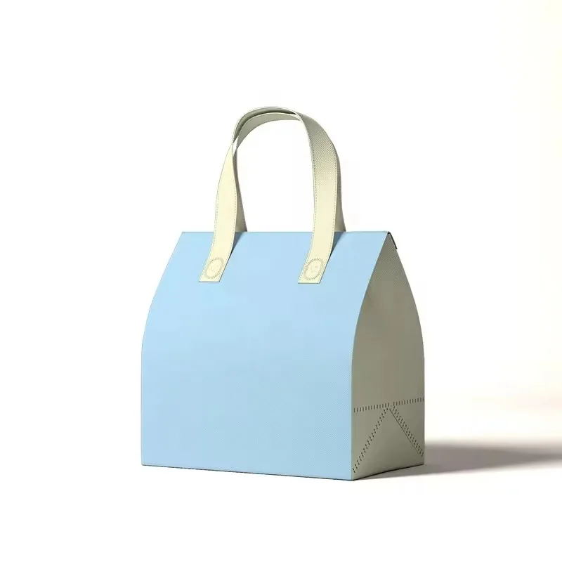 2024 Hot Sale Yellow Tote Bag Custom Printed Recyclable Fabric Non Woven Shopping Bags With Logo