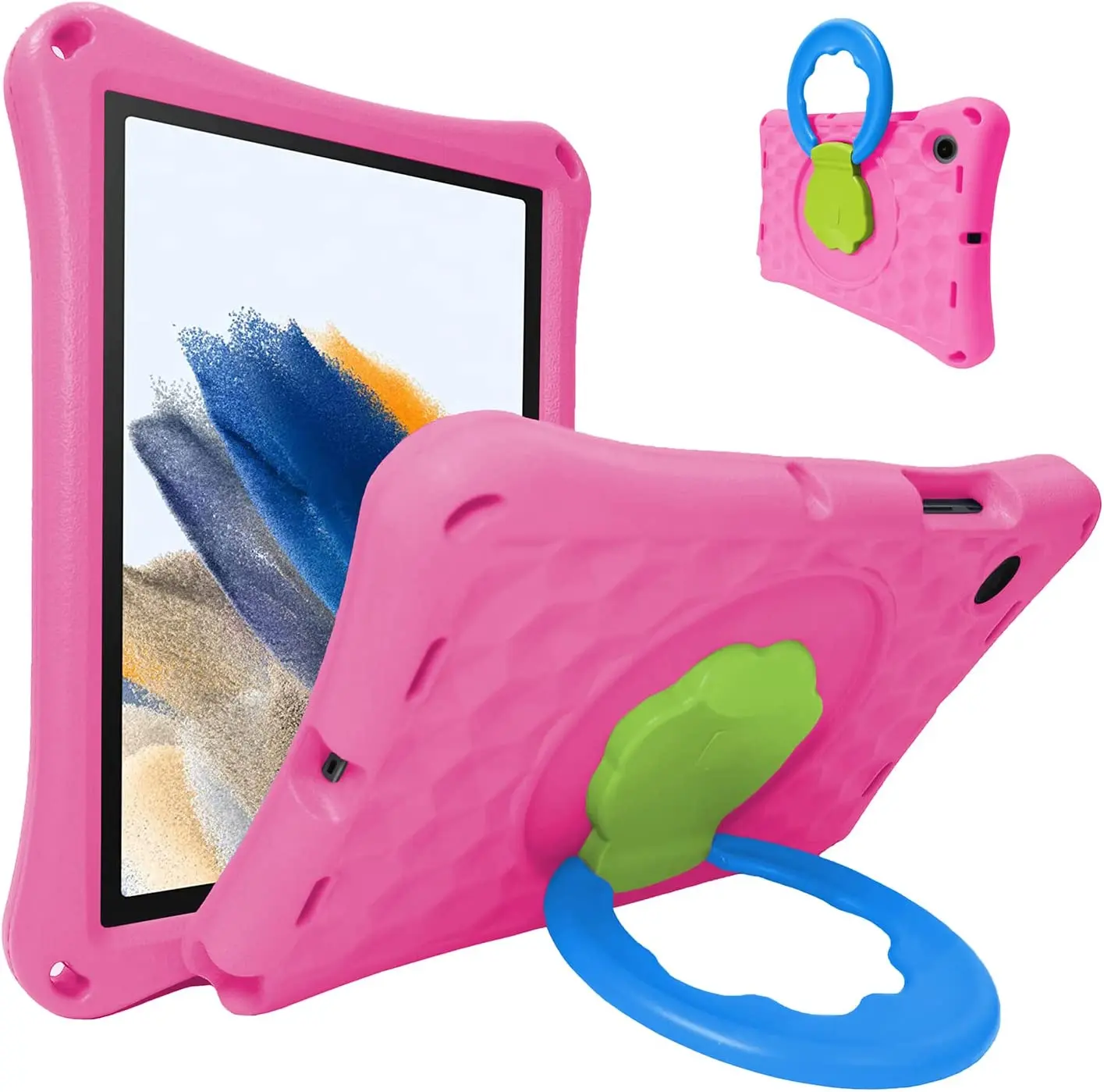 2023 New design EVA foam case ring grip kickstand cover For Samsung Tab A8 10.5 X200 X205 case