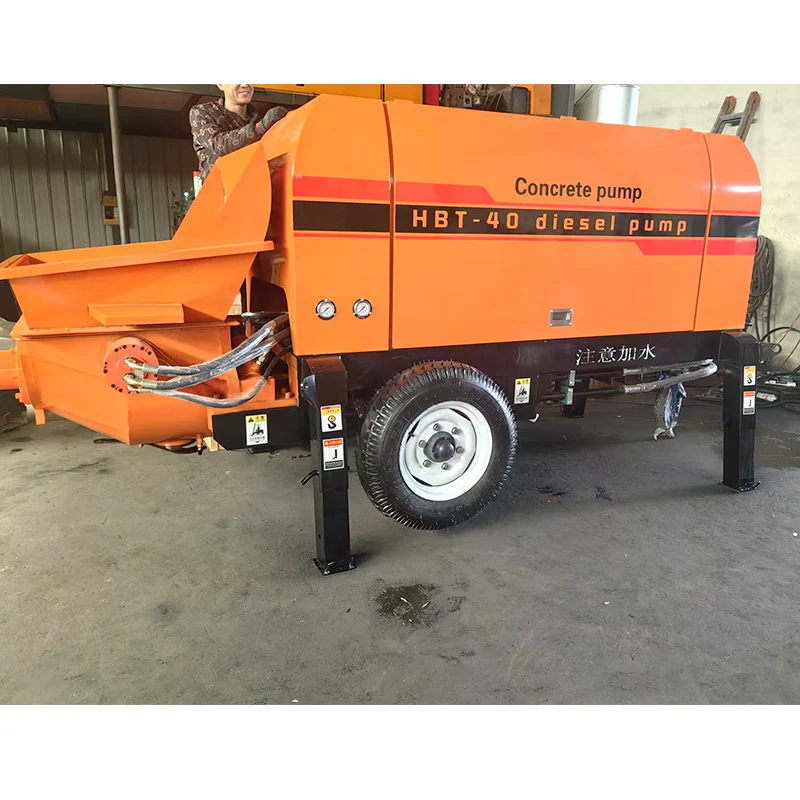 China Famous Brand Diesel Engine Concrete Pump Trailer Concrete Pump Price