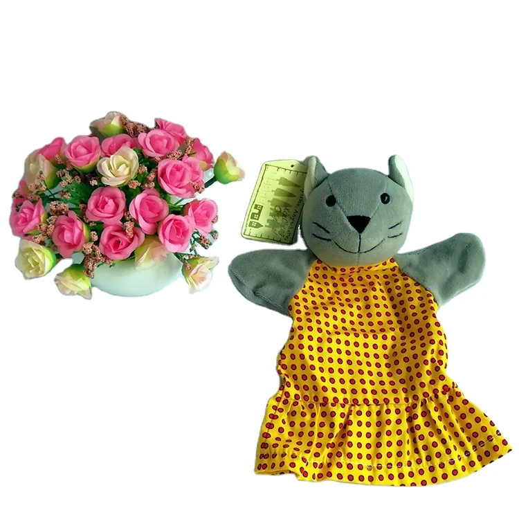China manufacturer wholesale  Zoo animal plush gift kids toy soft finger puppet