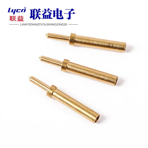 Супер тонкие тестовые иглы с двойным наконечником, штыри для обработки с ЧПУ, разъем, штырь, соединитель, латунный штырь с позолоченным покрытием