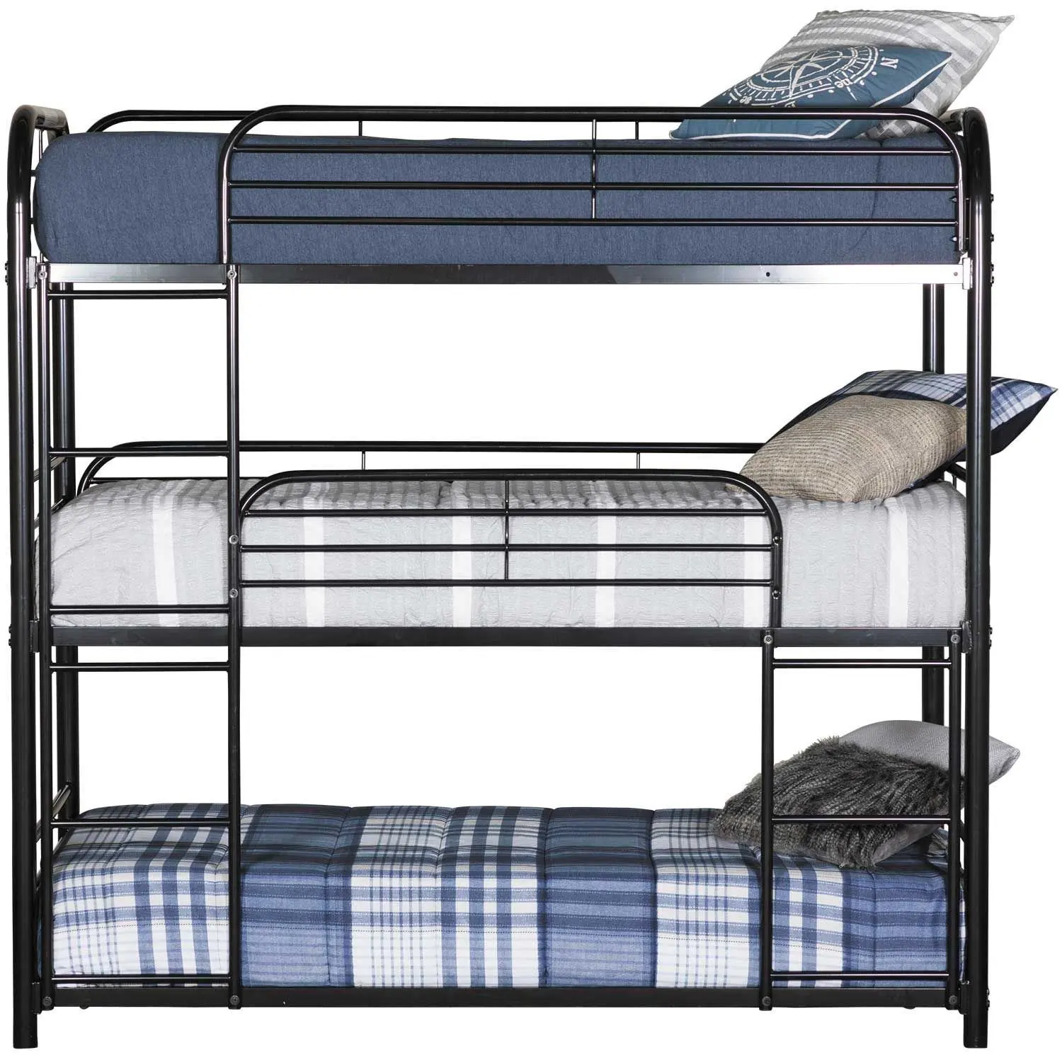 School Steel Bunk Bed Cama De Tres Pisos Dormitory Modern Student Iron Triple Bunk Ded Metal Steel Pipe Steel bed Bunk Bed