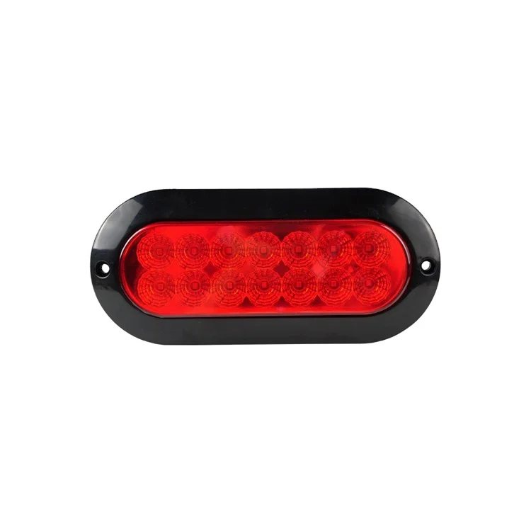 SAE DOT 12v 24v Red 6 Inch Led Round Turn Stop Back Up Lights Truck Bus Led Tail Light
