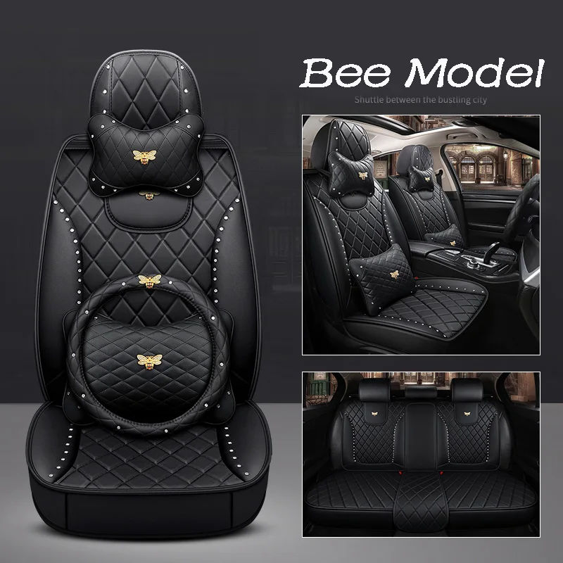 Роскошный дизайнерский чехол на сиденье автомобиля в виде короны новый дизайн бриллиантовый кожаный полный комплект чехлов на сиденья автомобиля с модным чехлом горячая распродажа