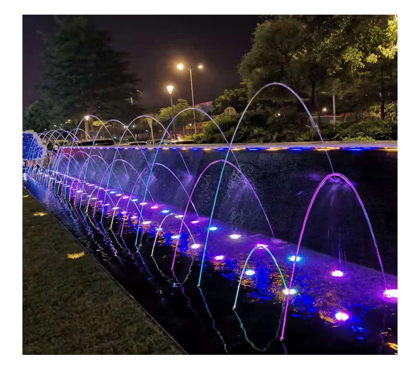 Landscape Decoration Project Outdoor Multimedia DMX512 Music Dancing Water Fountain Show Large Musical Water Fountain
