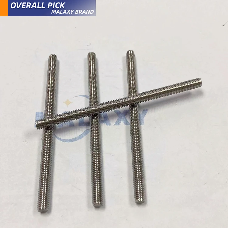 MALAXY High Quality Ss Bolt Stainless Steel Stud And Nut Ptfe Threaded M40 M38 All M30 Din 975 M3 M27 M32 Double End Thread Rod